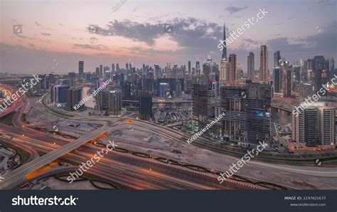 Skyline Modern Architecture Dubai Business Bay Stock Photo 2197621637 ...