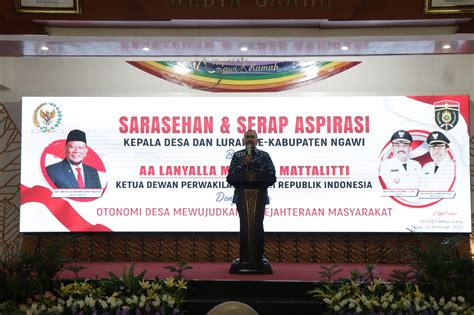 Sarasehan Dan Serap Aspirasi Kades Dan Lurah Se Kabupaten Ngawi Bersama