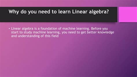 Linear Algebra Ppt