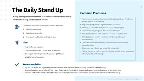 Agile – The Daily Stand Up Slide – Newtech Consulting