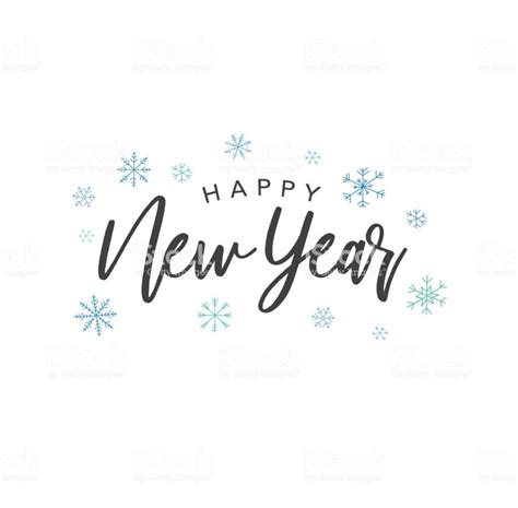 Happy New Year Calligraphy Vector Text With Colorful Hand Drawn