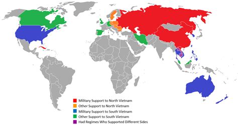 Countries Involved in the Vietnam War [1102x582] : r/MapPorn