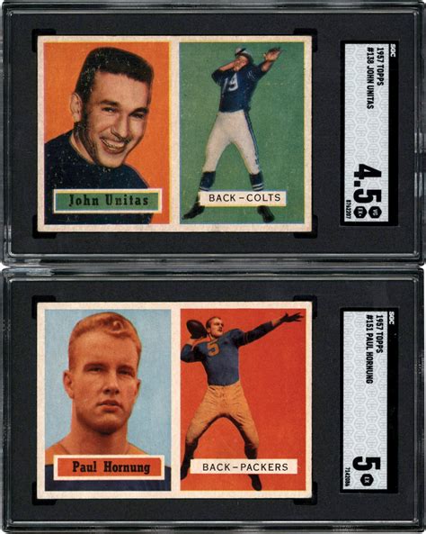 1957 Topps Football Near Complete Set W SGC Hourning Unitas 153 154