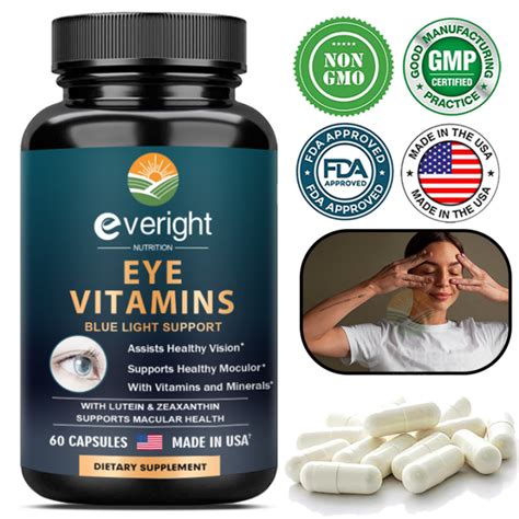 Eye Vitamins Lutein Zeaxanthin And Bilberry Extract Supports Eye Strain Dry Eyes And Vision