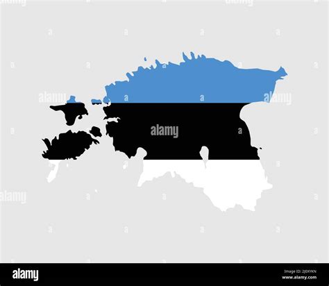 Estonia Map Flag Map Of Estonia With The Estonian Country Banner