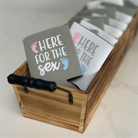 Here For The Sex Gender Reveal Baby Shower Can Coolers Etsy