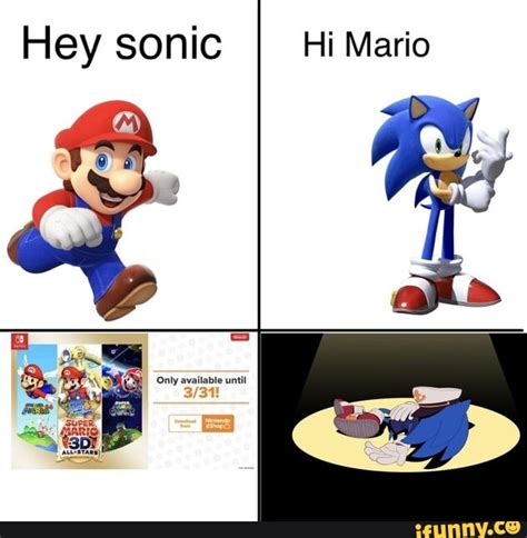 Hi Mario Hey sonic - iFunny