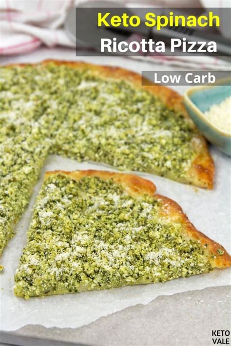 Keto Spinach Ricotta Pizza Low Carb Recipe Ketovale