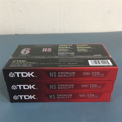 Lot Of Blank Sealed Vhs Video Cassette Tapes Tdk Premium Quality Hs T