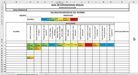 Conjunto De Rubricas Automatizadas En Excel Para Distintos Temas