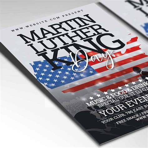 MLK Day Card Printable PSD Template | PSDmarket