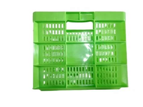 Green Vegetable Plastic Crate Outer Dimension Lxwxh X X