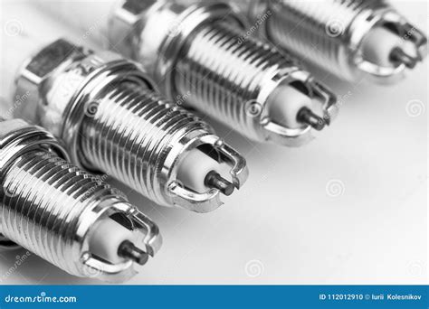 Car Spark Plugs With Two Side Electrodes Stock Photo Image Of