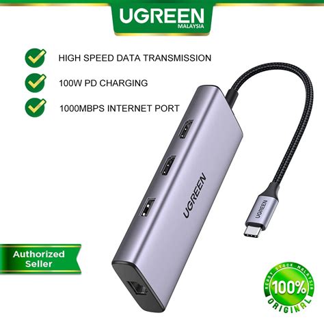 Ugreen Usb C Hub Dual Hdmi Adapter 9in1 Usbc Pd Charging Usb 30 Sd Tf