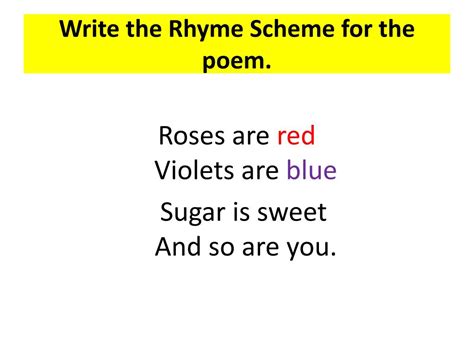 PPT - Rhyme Scheme PowerPoint Presentation, free download - ID:2452945