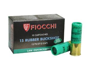 Fiocchi Exacta 12 Gauge 2 3 4 00 Rubber Buckshot 15 Pellets Box Of 10