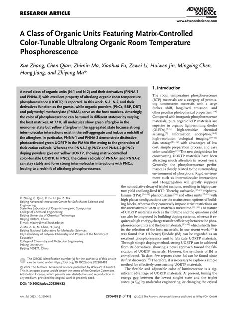 Pdf A Class Of Organic Units Featuring Matrixcontrolled Color