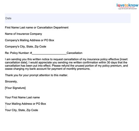 FREE 10 Insurance Cancellation Letter Samples In MS Word Google Docs