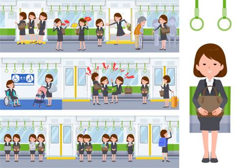 電車 マナー イラスト素材 Istock