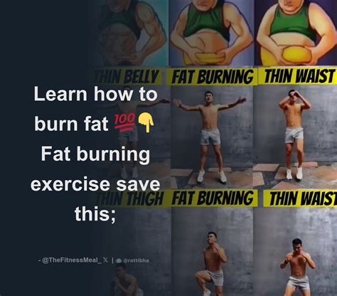 Learn How To Burn Fat 💯👇 Fat Burning Exercise Save This Thread From