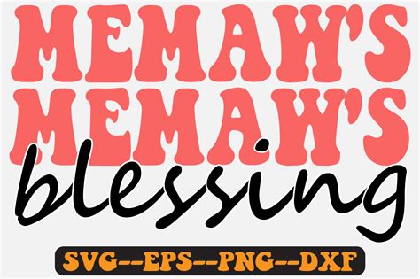 Memaws Blessing Groovy Retro Svg Design Graphic By Fallensvgworld