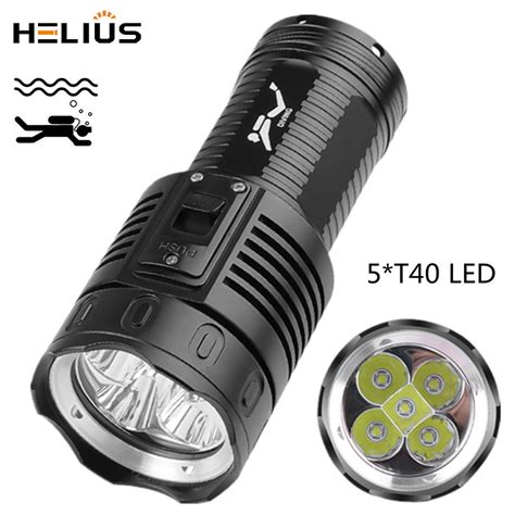 5 T40 LED Powerful 3000 Lumen Ipx8 Waterproof Under Water 500m LED