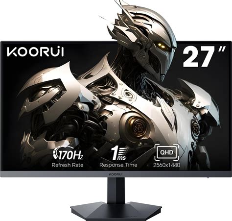 KOORUI Ecran Gaming 27 Pouces QHD 2560 x 1440 écran PC Adaptive Sync