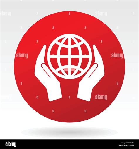 Hands Protect The Earth Vector Icon Stock Vector Image Art Alamy