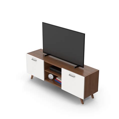 3D Dark Wood TV Stand Set - TurboSquid 2056277