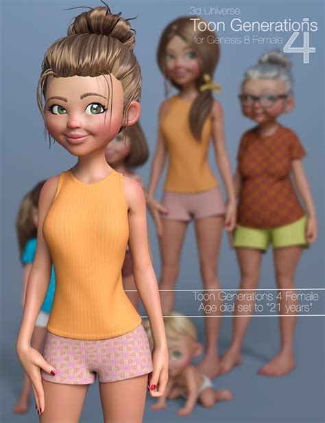 Toon Generations 4 Essentials For Genesis 8 Female S Daz 3d