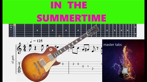 In The Summertime Mungo Jerry Guitar Tab Mastertabs