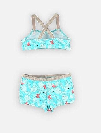 Maillot de bain pièces fille bikini pour fille pas cher Kiabi