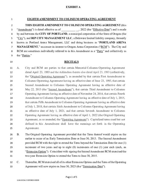 Fillable Online Eighth Amendment Effective Date Sample Clauses Fax