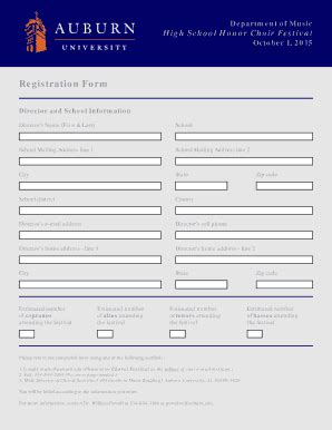 Fillable Online Cla Auburn Registration Form Claauburnedu Fax Email