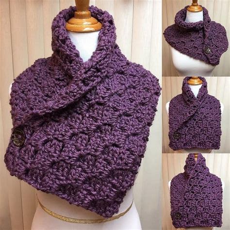 Pretty Photo Of Crochet Neckwarmer With Buttons Topiccraft