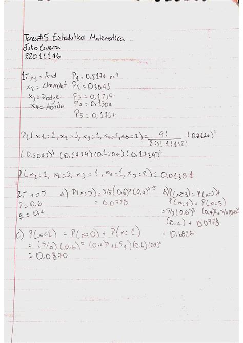 Solution Tarea Julio Guerra Estad Stica Matem Tica Studypool