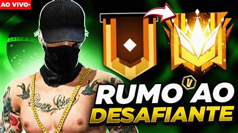 FREE FIRE AO VIVO RANQUEADA NOVA TEMPORADA RUMO AO DESAFIANTE