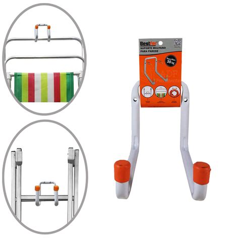 Suporte Multiuso de Aço Emborrachado Para Parede 30Kg melhores