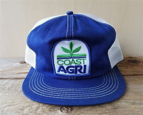 Vintage 1980s Coast Agri Mesh Trucker Hat Snapback Farmer Cap K Brand