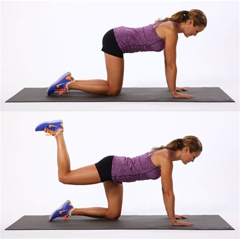 Donkey Kicks Glute Exercises For Women POPSUGAR Fitness UK Photo 3