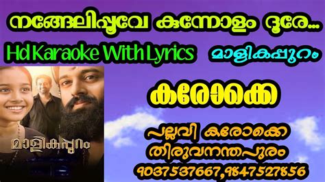 Nangelippoove Kunnolam Doore New Hd Karaoke With Lyrics Movie