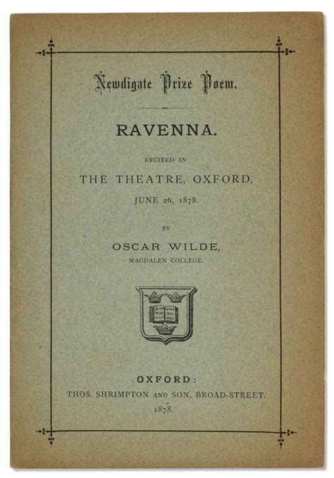 Ravenna Oscar Wilde 1878 Christies