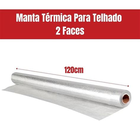 Manta Térmica Para Telhado Dupla Face 50M Impermeável Submarino