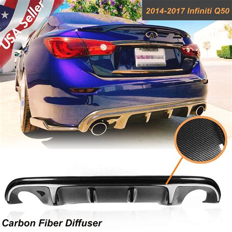 Xotic Tech Carbon Fiber Rear Diffuser S Style Bumper Lip Body Kit For