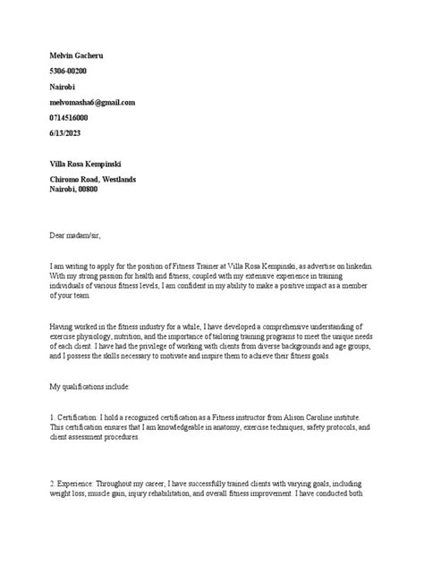 Cover Letter Pdf Physical Fitness Physical Therapy