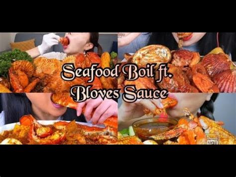 Asmr Seafood Boil Ft Bloves Sauce Mukbang Compilation Youtube