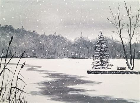 Lake Snow Squall A Paint Sip Event With Lisa Stir Up The Paint