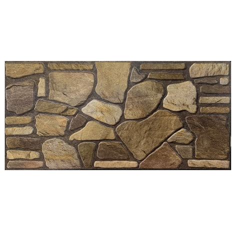 Dundee Deco 3D Wall Panels Cladding Brown Hazel Gold Stone Look Wall