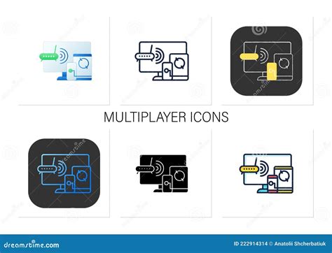 Multiplayer Icons Set Stock Vector Illustration Of Cross 222914314