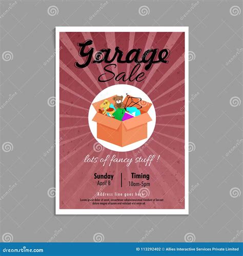 Garage or Yard Sale Event Announcement Printable Poster or Banner